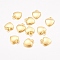 Tibetan Style Alloy Charms, Lead Free and Cadmium Free, Heart, Golden Color, 12mm long, 10mm wide, 2.5mm thick, hole: 2mm