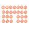 Initial Letter A~Z Alphabet Enamel Charms, Flat Round Disc Double Sided Charms, Golden Plated Enamelled Sequins Alloy Charms, Pink, 14x12x2mm, Hole: 1.5mm, 26pcs/set