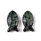 Natural Kambaba Jasper Pendants, Fish, 23.5~24.5x12x5~6mm, Hole: 2mm