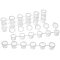 3ml 6 box Plastic Empty Paint Palette, Paint Box, Art School Supplies, Clear, 16.8x2.1x1.5cm, Capacity: 3ml