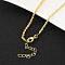 Brass Rope Chains Necklace for Women, Cadmium Free & Lead Free, Real 18K Gold Plated, 17.68 inch(44.9cm)