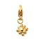 Flower 304 Stainless Steel Pendant Decorations, Ion Plating(IP), with Lobster Claw Clasp, Real 14K Gold Plated, 20mm