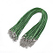 Waxed Cord Necklace Making, with Zinc Alloy Lobster Clasps, Platinum, Green, 17.8 inch~18 inch(45.5~46cm), 2mm