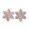 Undyed Wood Pendants, Snowflake, BurlyWood, 60x53x2.5mm, Hole: 3mm