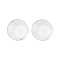 Glass Cabochons, Flat Round, Faceted, Clear, 16x4mm
