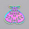 304 Stainless Steel Pendants, Laser Cut, Beetle, Rainbow Color, 28.5x30x1mm, Hole: 1.5mm