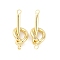 Alloy Knot Connector Charms, Golden, 23x8x8.5mm, Hole: 1.5mm