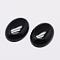 Oval Natural Dyed & Heated Black Agate Cabochons, 30x22x7mm