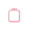 ABS Plastic Cross Stitch Embroidery Hoops, Embroidered Display Frame, Sewing Tools Accessory, Pink, 75x70mm