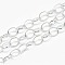 Aluminum Cable Chains, Unwelded, Flat Oval, Gainsboro, 12x9.2x2x1mm