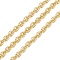Brass Cable Chains, Soldered, Cadmium Free & Nickel Free & Lead Free, with Spool, Textured, Golden, 3.5x0.5mm, about 32.81 Feet(10m)/Roll