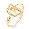 Flower Brass Cup Peg Ring Settings, Adjustable Ring Settings for Half Drilled Beads, Cadmium Free & Nickel Free & Lead Free, Real 18K Gold Plated, 22.5x19.5mm, Inner Diameter: 18mm, Pin: 0.8~0.9mm