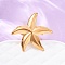 304 Stainless Steel Cuff Rings, Starfish, Golden, 33x33mm, Inner Diameter: 17mm