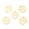 Stainless Steel Links Connectors, Dog Paw Print, Golden, 15x13x1.1mm, Hole: 1.2mm