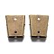 Iron Bolo Tie Slide Clasp, for Bolo Tie Making, Antique Bronze, 30x25x9.5mm, Hole: 2.5mm, Inner Diameter: 3.5x17mm