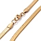 PVD Vacuum Plating 304 Stainless Steel Snake Chains Necklaces, with Lobster Clasps, Golden, 17.7 inch(45cm), 5x1mm