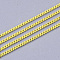 Spray Painted Brass Curb Chains, with Spool, Soldered, Yellow, 1.7x1.2x0.3mm, about 100yard/roll