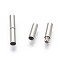 Tarnish Resistant 304 Stainless Steel Bayonet Clasps, Column, Stainless Steel Color, 18~20x3mm, Hole: 2mm