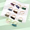 Gemstone Rings, Fish, with Brass Rhinestone Findings, Golden, Fish: 23x12mm, US Size 7 1/4(17.5mm)