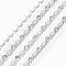 Brass Rhinestone Strass Chains, with ABS Plastic Imitation Pearl, Rhinestone Cup Chains, with Spool, Crystal, Silver, SS6.5(2~2.1mm), 2~2.1mm, about 10yards/roll(9.14m/roll)