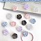 Transparent Acrylic Beads, Flower, with Gliteer Powder, Mixed Color, 18.7x19.2x9.6mm, Hole: 3mm