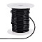 27.34 Yard Black Braid Cord 0.08 Inch Flat Imitation Leather Cord Leather Strips for Crafts DIY Projects Clothing Pet Collars Traction Ropes Belt Keychains Wrapping