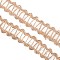 Natural Jute Cord, Ladder-Shaped, Wheat, 17x0.9mm, about 10.94 Yards(10m)/Bundle