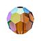 Preciosa® Crystal Beads, Czech Crystal, 451 19 602 Round, 10220 200 Smoked Topaz AB, 4mm, Hole: 1mm