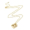 Brass Micro Pave Clear Cubic Zirconia Pendant Necklaces, Letter B, 17.72 inch(450mm), Letter B: 21.5x17mm
