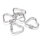 Non-Tarnish 304 Stainless Steel Screw Carabiner Lock Charms, for Necklaces Making, Quick Links, Heart, Stainless Steel Color, 23x24.5x4mm, Screw: 7x4mm