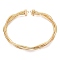 Iron Braided Round Snake Chains Choker Necklaces, Adjustable Stretch Necklaces for Men Women, Golden, 17.13x0.39 inch(43.5x1cm), Inner Diameter: 5.04 inch(12.8cm)
