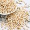 Opaque Glass Seed Beads, Two Tone, Round, Moccasin, 6/0, 4x3mm,Hole: 1.4mm