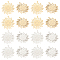 16Pcs 2 Colors 201 Stainless Steel Pendants, Laser Cut, Sun, Golden & Stainless Steel Color, 37.5x34.5x1mm, Hole: 1.4mm, 8pcs/color
