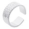 Stainless Steel Open Cuff Rings, Wide Band Rings for Women Men, Stainless Steel Color