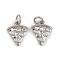 Brass Micro Pave Clear Cubic Zirconia Charms, Triangle Charm, with Jump Ring, Rack Plating, Long-Lasting Plated, Lead Free & Cadmium Free, Platinum, 12.5x10x1.5mm, Hole: 3mm