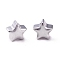 Non-Tarnish 304 Stainless Steel Beads, Star, Stainless Steel Color, 6x6x4mm, Hole: 1.5mm