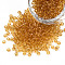 Glass Seed Beads, Transparent, Round, Goldenrod, 8/0, 3mm, Hole: 1mm, about 666 beads/30g