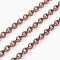 Brass Cable Chains, Soldered, with Spool, Oval, Cadmium Free & Nickel Free & Lead Free, Red Copper, 2.5x2x0.45mm, about 301.83 Feet(92m)/roll.