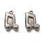 Non-Tarnish 201 Stainless Steel Pendants, Musical Note, Stainless Steel Color, 17x12x2.7mm, Hole: 0.8mm