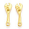 Alloy Pendants, Pliers, Cadmium Free & Lead Free, Real 18K Gold Plated, 24x7.5x3mm, Hole: 2~2.5mm
