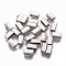 Tarnish Resistant 201 Stainless Steel Cord End, Stainless Steel Color, 6x8x3mm, Hole: 2x1mm, Inner Diameter: 2x7mm