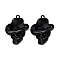 Alloy Pendants, Skull with Hat, Electrophoresis Black, 44x34.5x6mm, Hole: 3mm