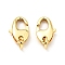 Brass Lobster Claw Clasps, with Open Jump Rings, Cadmium Free & Lead Free, Oval, Real 18K Gold Plated, 11x7x2.5mm