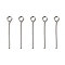 Tarnish Resistant 304 Stainless Steel Eye Pin, Stainless Steel Color, 20x0.6mm, Hole: 2mm, about 5000pcs/bag