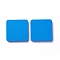 Wood Cabochons, Dyed, Square, Blue, 40x40x5mm