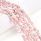 Natural Pink Opal Beads Strands, Flat Round, 5.5~6.5x2.5~3mm, Hole: 0.7mm, about 62~68pcs/strand, 14.96~15.16 inch(38~38.5cm)