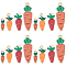 80Pcs 4 Styles Alloy Enamel Pendants, Light Gold, Carrot, Mixed Color, 16~34.5x5~11x1.5mm, Hole: 1.5~1.6mm, 20pcs/style