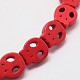 Нити синтетических бирюзовых бус черепа TURQ-I023-28x25mm-09-1