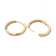Серьга-кольцо из латуни с микропаве из кубического циркония EJEW-C057-04G-2