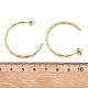 Серьги-гвоздики из нержавеющей стали 304 в форме буквы С EJEW-R017-02G-01-4